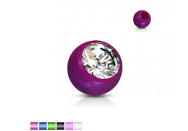 Accessoire piercing bille acrylique et strass 1,2mm