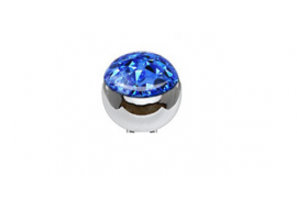 Piercing accessoire bille epoxy bleue