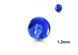 Accessoire piercing bille acrylique bleue 1,2mm