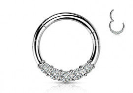 Piercing Anneau clicker multiples strass