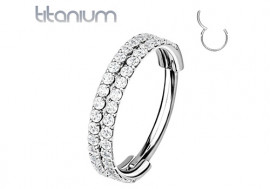 Piercing Anneau Clicker Titane Bague d'Oreille double