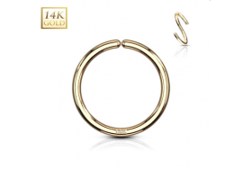 Piercing anneau or jaune 14k 