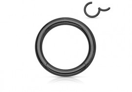 Piercing anneau à segment clippé noir