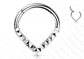 Piercing Anneau Titane pyramide