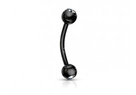 Piercing arcade Blackline cristaux blancs