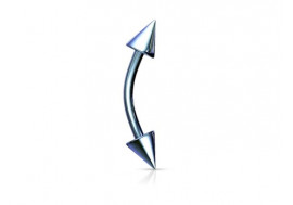 Piercing arcade spike anodisé bleu clair