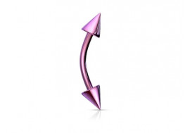 Piercing arcade spike anodisé violet