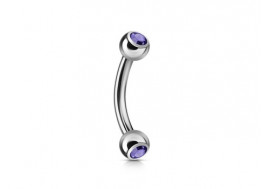 Piercing banane double gemme tanzanite