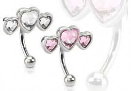 Piercing arcade Trio de coeur