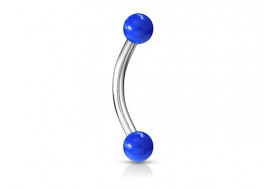 Piercing banane acrylique uni bleu