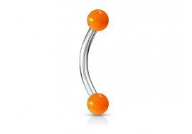 Piercing banane acrylique uni orange