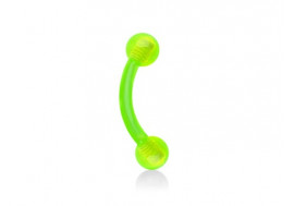 Piercing banane acrylique bille verte