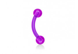 Piercing banane acrylique bille violet