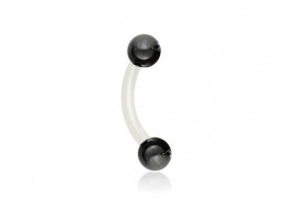 Piercing banane bioflex bille noire