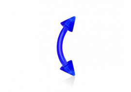 Piercing banane acrylique spike bleu