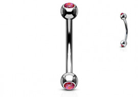 Piercing banane opale rouge