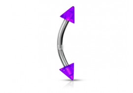 Piercing banane spike acrylique violette