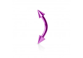 Piercing banane spike violet 1,6mm