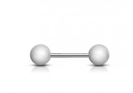 Piercing Barbell acrylique unies blanc
