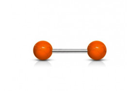 Piercing Barbell acrylique unies orange