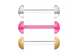 Piercing barbell ultra discret flexible