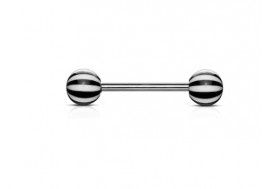 Piercing barbell acrylique candy noir