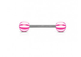 Piercing barbell acrylique candy rose