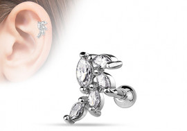 Piercing cartilage, hélix multi zircon