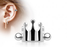 Piercing cartilage couronne acier