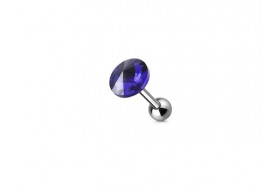 Piercing tragus ou cartilage cristal tanzanite