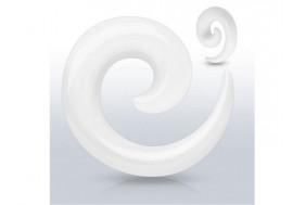 Piercing Spirale acrylique blanche