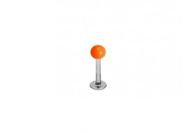 Piercing labret acrylique uni orange