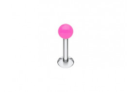 Piercing labret acrylique uni rose