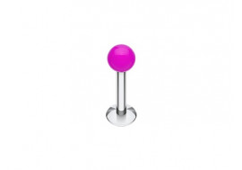 Piercing labret acrylique uni violet