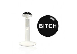 Piercing labret argent massif 925 Bitch