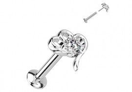 Piercing Labret coeur Push-In 