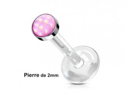 labret Madonna epoxy rose 2mm 