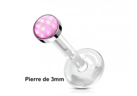 labret Madonna epoxy rose 3mm 