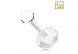 Piercing labret or blanc rond plat