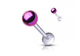 Piercing labret acrylique bille violette