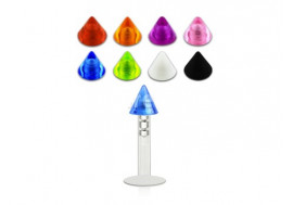 Piercing labret bioflex interne cone acrylique 