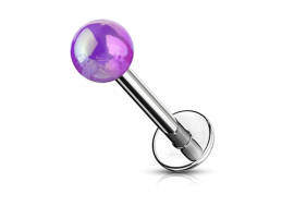 Piercing labret glacé violet