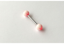 Piercing langue acrylique étoile rose