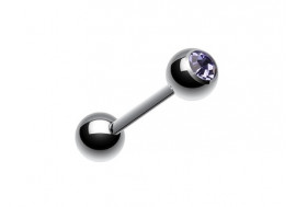 Piercing langue cristal tanzanite