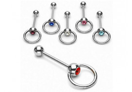 Piercing langue esclave avec cristal