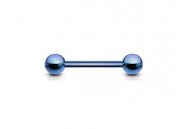 Piercing barbell anodisé bleu 