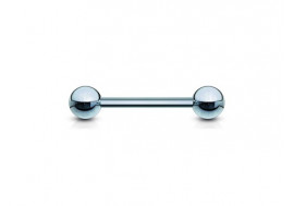 Piercing barbell anodisé bleu clair