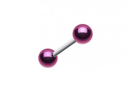 Piercing barbell Billes violette
