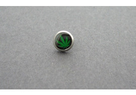 Piercing microdermal feuille verte