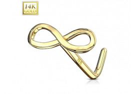 Piercing nez or jaune 14 carats Infinity